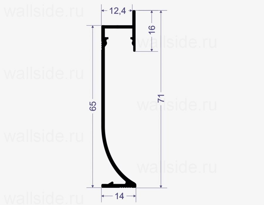 Теневой плинтус радиусный Line Art SC 7547 золотой