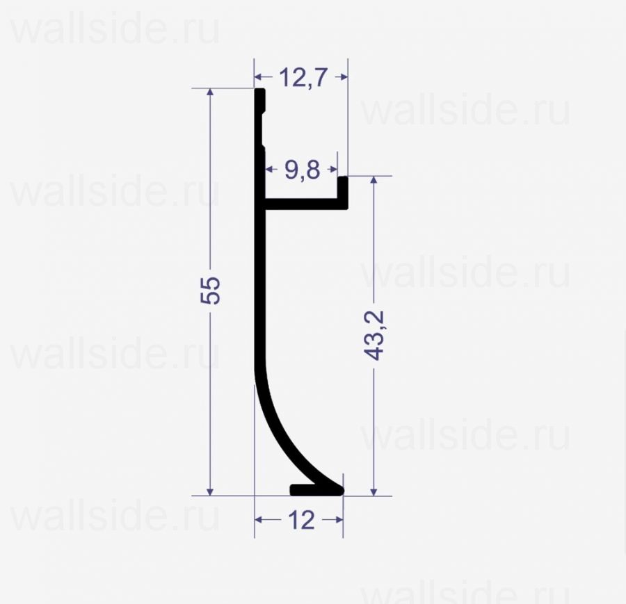 Теневой плинтус радиусный Line Art SC 9016 золотой