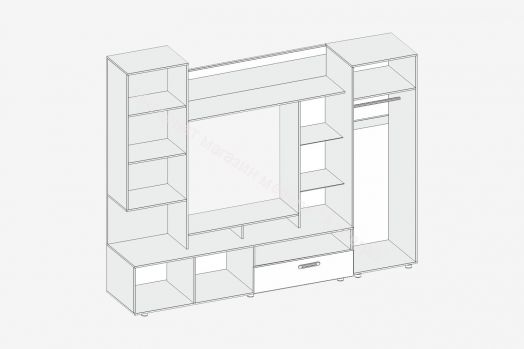 Стенка "Аллегро" Вариант №3