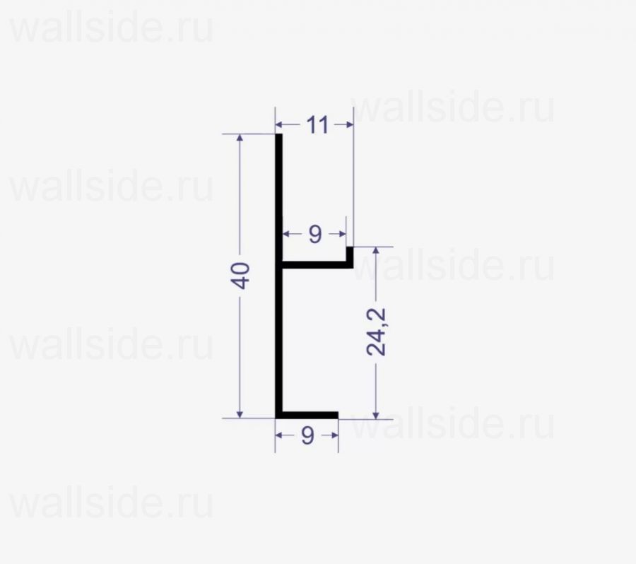 Теневой плинтус Line Art SC 7539 чёрный