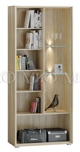 Шкаф-стекло Фортуна Белый глянец