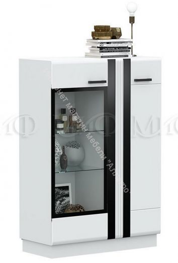 Шкаф-стекло низкий Магнолия