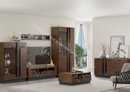 Шкаф-стекло низкий Магнолия