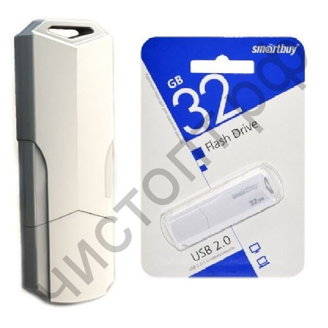 флэш-карта Smartbuy 32GB Clue White белый
