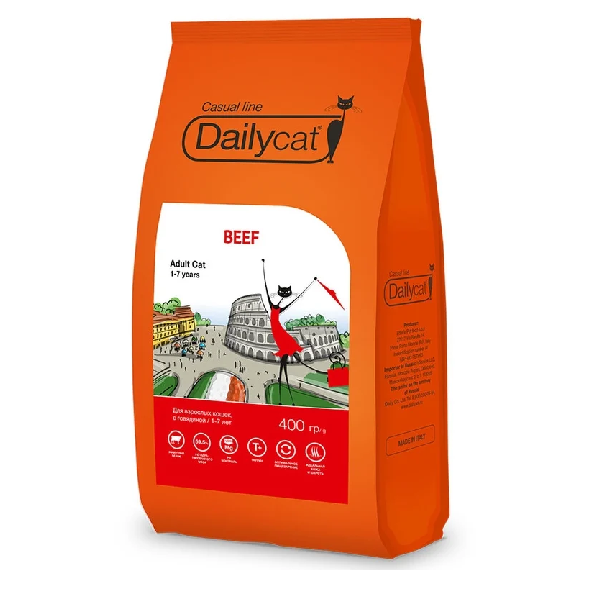 Сухой корм для кошек DailyCat Casual Line Adult Beef с говядиной