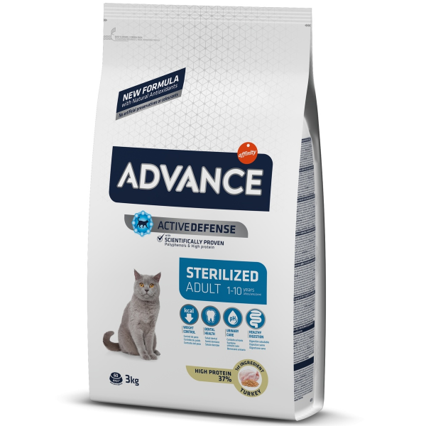 Сухой корм для стерилизованных кошек Advance Sterilized с индейкой и ячменём