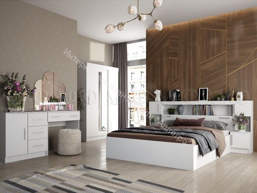 Комод Бася с 3-мя ящиками и дверью Белый