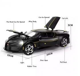 Модель коллекционная метал Buggati "Voice of the Night" свет, звук 1/24 20 см. (H2012)