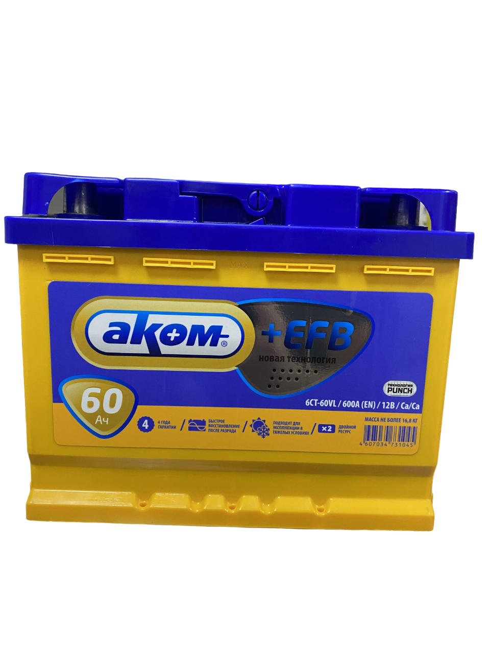 АКБ Аком EFB+ 60 Ач (600А) (25г)
