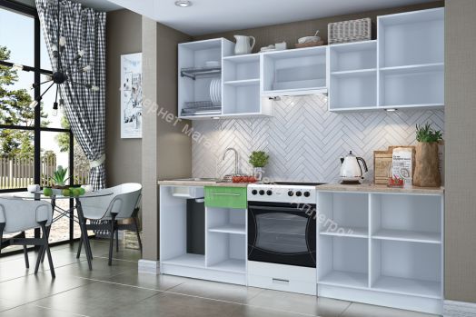 Кухонный гарнитур "Бланка" СТЛ.234.00РЗ (Зеленый)