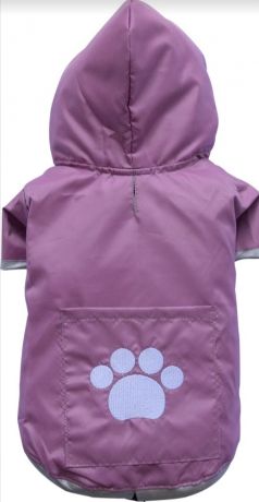 Дождевик на 2 лапы, с капюшоном, без подкладки "Лапка"розовый(XS, S,L XL)