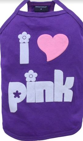 Майка "I love pink" фиолетовая (XL)