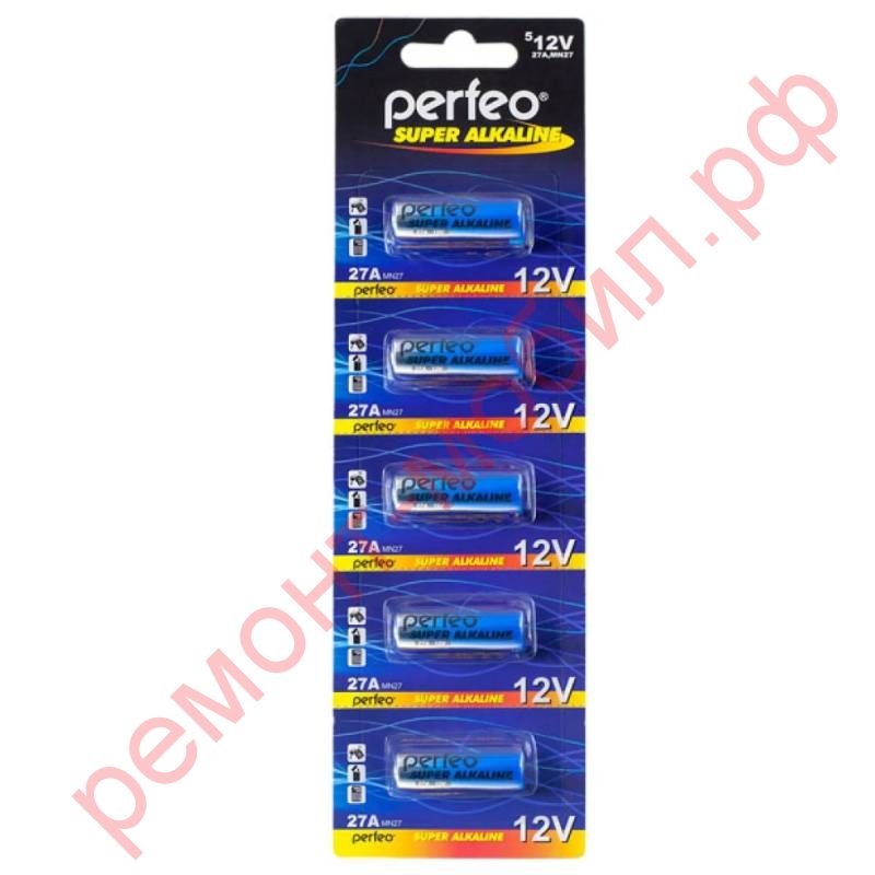 Батарейка алкалиновая 27A Perfeo 5BL (блистер 5 штук)