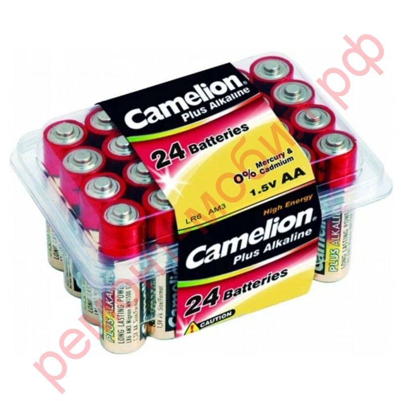 Батарейка алкалиновая Camelion LR6 AA /24BOX Plus Alkaline (цена за бокс 24 шт)