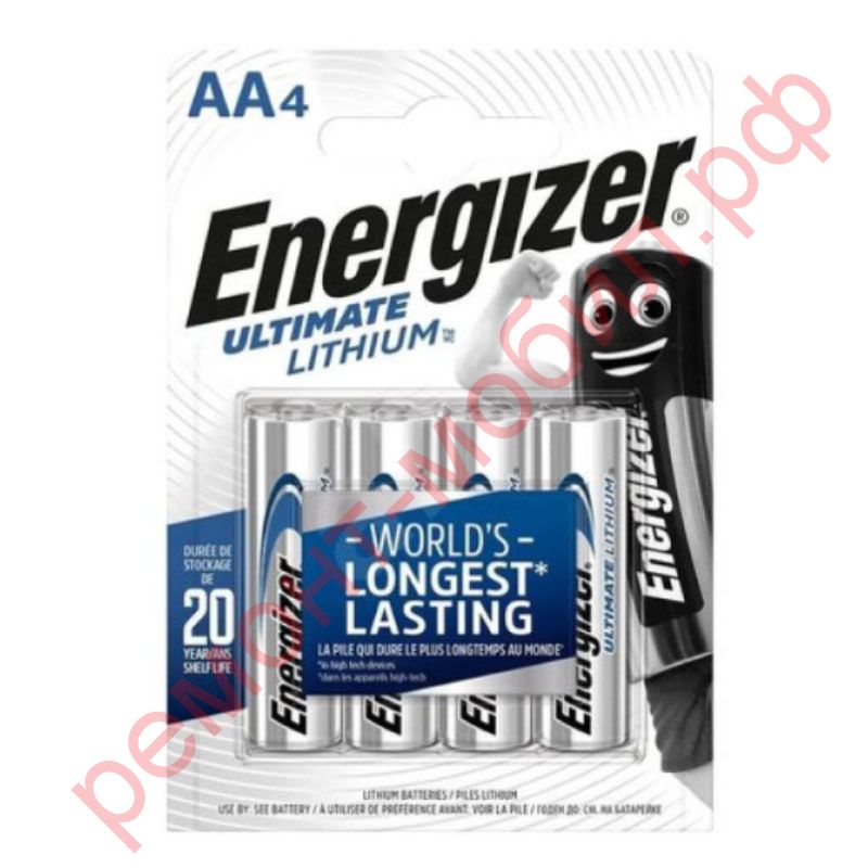 Батарейка алкалиновая Energizer FR6 AA /4BL Lithium (цена за блистер 4 шт)