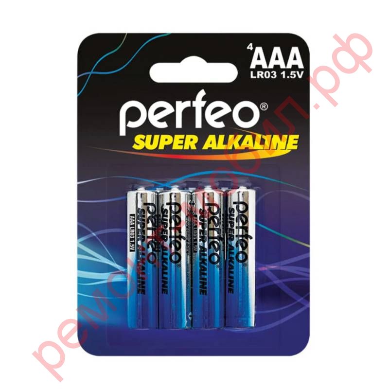 Батарейка алкалиновая Perfeo LR03 AAA/4BL Super Alkaline цена за блистер 4 шт