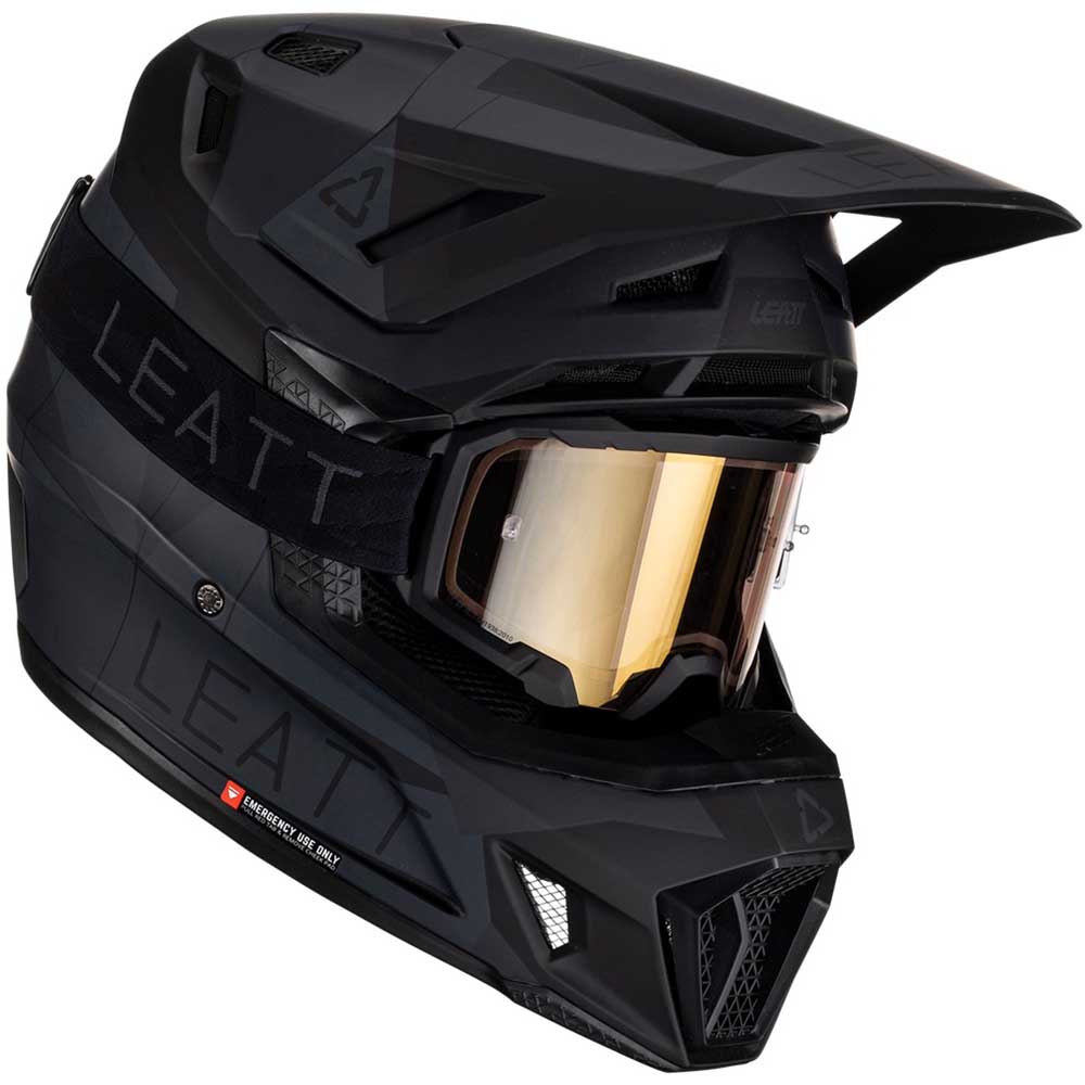 Leatt Kit Moto 7.5 Stealth шлем + очки Leatt Velocity 4.5