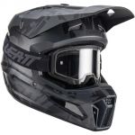 Leatt Moto 3.5 Stealth шлем + очки Leatt Velocity 4.5