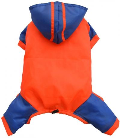 Дождевик на 4 лапы оранжево-синий (XS S, M)