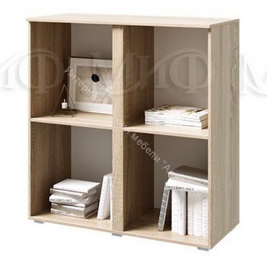 Тумба 4-х створчатая Ким Бетон Графит/Дуб Сонома