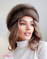 шапка из седого соболя