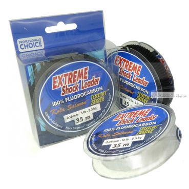 Флюорокарбоновая леска Trout Zone Extreme Shock Leader 35m