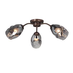 Люстра Vitaluce V4936-7/3PL, 3xE27 Макс. 40Вт Коньячная, Бронза / Виталюче