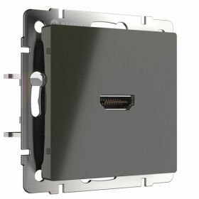 Розетка Мультимедийная Werkel WL07-60-11 Серо-Коричневая, Hdmi / Веркель