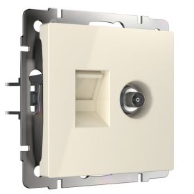 Розетка Werkel Ethernet RJ-45 W1181303 Слоновая Кость, ТВ+, 6 cat. / Веркель