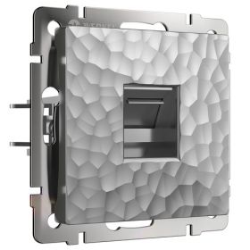 Розетка Werkel Ethernet RJ-45 W1281006 Серебряная / Веркель