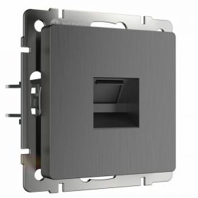 Розетка Werkel Ethernet RJ-45 W1181004 Графит Рифленая / Веркель