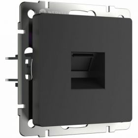 Розетка Werkel Ethernet RJ-45 W1181008 Черная, Матовая / Веркель