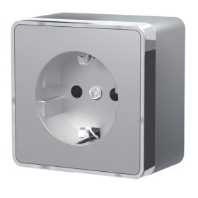 Розетка с Землением Werkel Gallant W5071006 Серебряная / Веркель