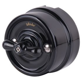 Выключатель Двухклавишный На 4 Положения Werkel W5620008 Черный, Ретро / Веркель