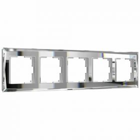 Рамка на 5 Постов Werkel W0051220 Зеркальный / Веркель