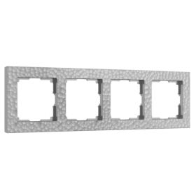 Рамка на 4 Поста Werkel W0042406 Серебряный / Веркель