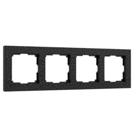 Рамка на 4 Поста Werkel W0042408 Черный / Веркель
