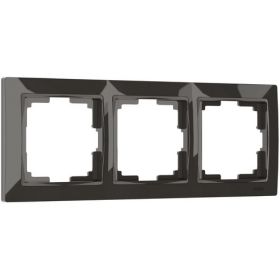 Рамка на 3 Поста Werkel W0032007 Серо-Коричневый / Веркель