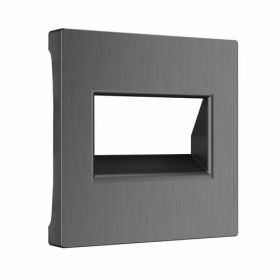 Накладка для Двойной Розетки Werkel Еthernet W1191104 RJ-45 Графит Рифленый / Веркель