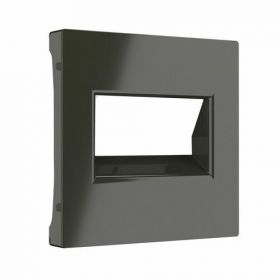 Накладка для Двойной Розетки Werkel Еthernet WL07-RJ45+RJ45-CP RJ-45 Серо-Коричневый / Веркель