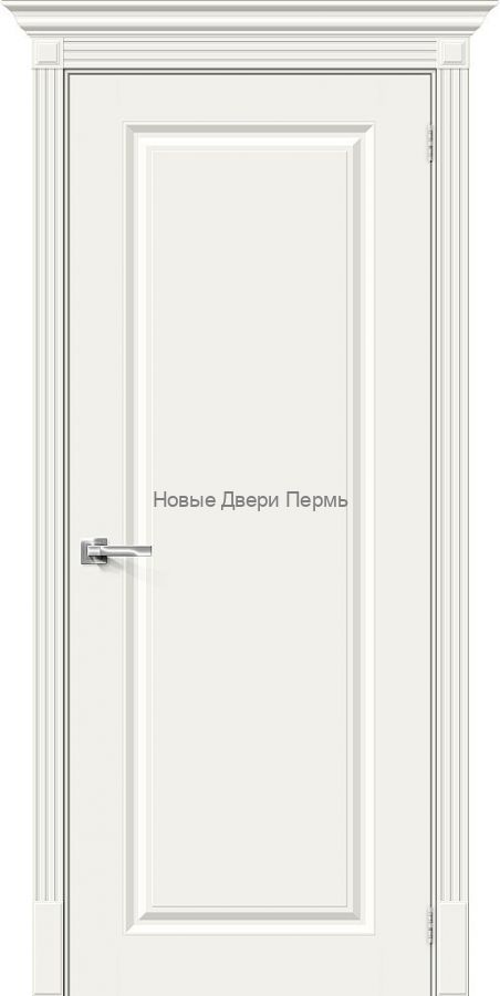 СКИННИ 10 Whitey Без стекла  Дверь межкомнатная крашенная (Эмаль)