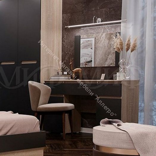 Туалетный стол Ким Графит Софт/Дуб Сонома