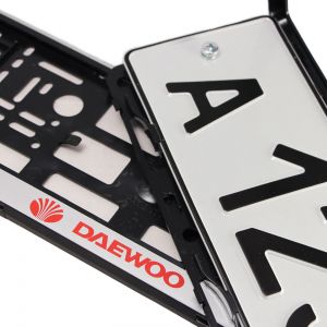 Рамки номера Daewoo - серебро