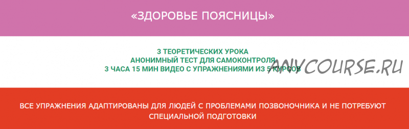 [Исследуй себя] Здоровье поясницы (Ольга Дробышева)