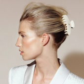 Balmain Hair Couture Заколка-краб ручной работы цвет БЕЖ размер М Limited Edition Pince