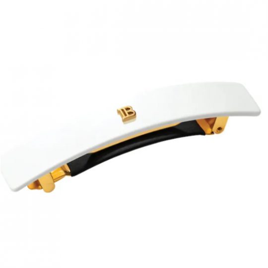 Balmain Hair Couture Заколка-автомат белая глянец размер М Barrette pour cheveux Medium White