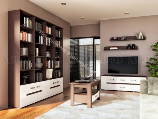 Стеллаж Ким Графит Софт, Дуб Сонома