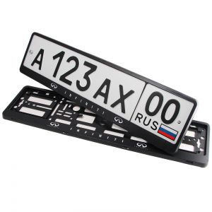 Рамки номеров для Infiniti - черные