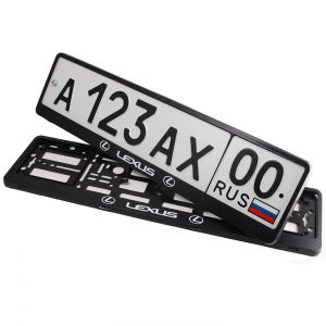 Рамки номеров для Lexus - черные