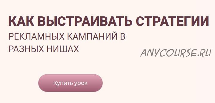 Как выстраивать стратегии рекламных кампаний в разных нишах (Лилия Жаркова)